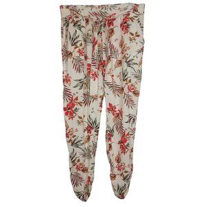 One 5 One | Floral Print Boho Elastic Waist Pants | Size L